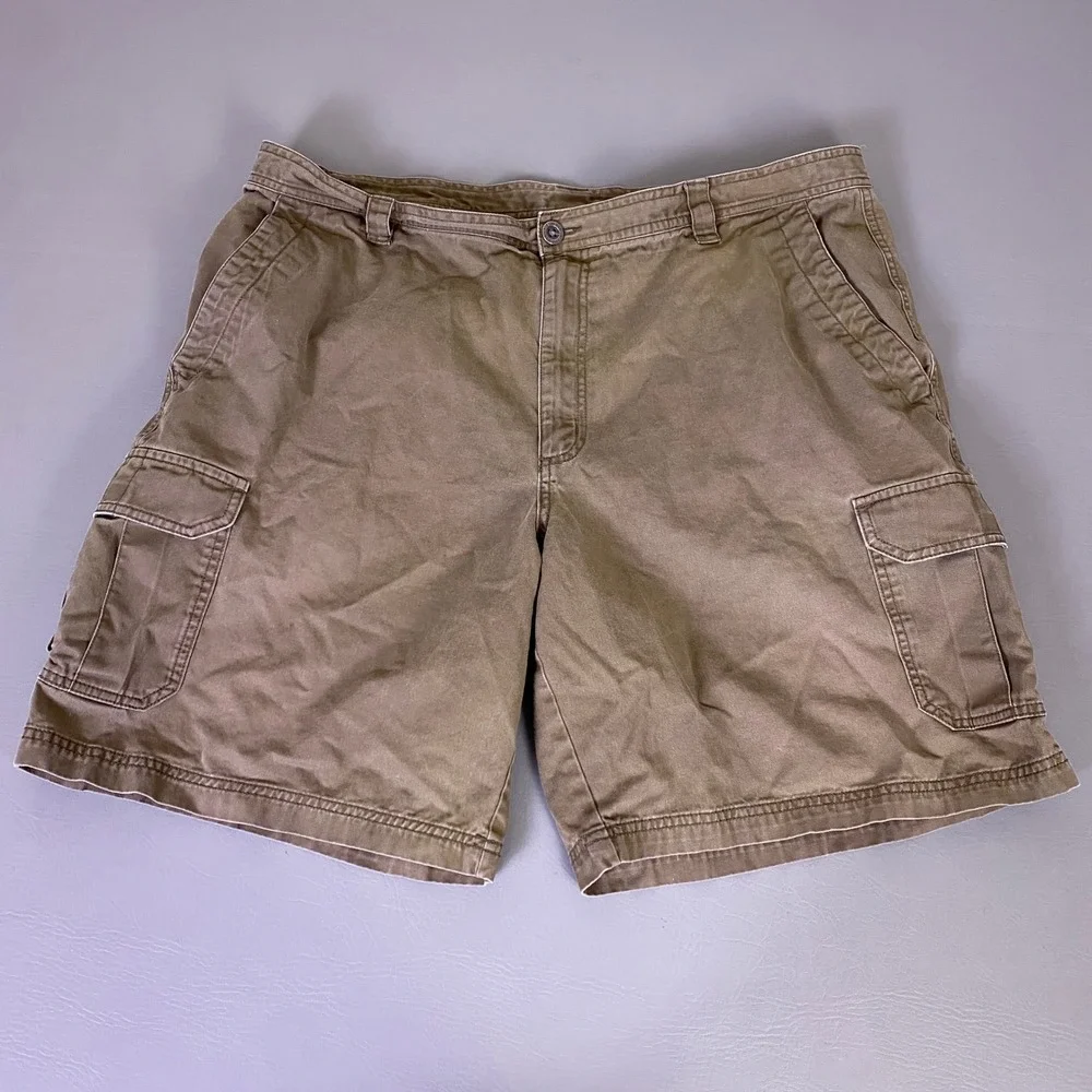 Columbia Cargo Shorts Men's Size 42w 10i Brown Omni-Shade Cotton Hiking Outdoor*